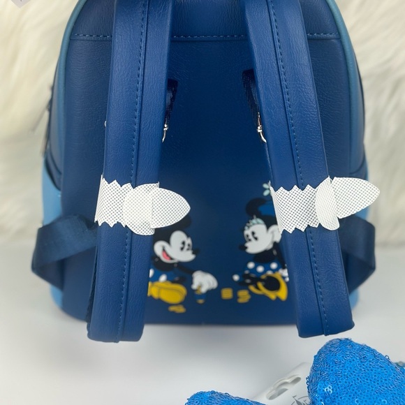 Blue Mickey Mouse Kids Backpack and Headband Set - Picture 3 of 10